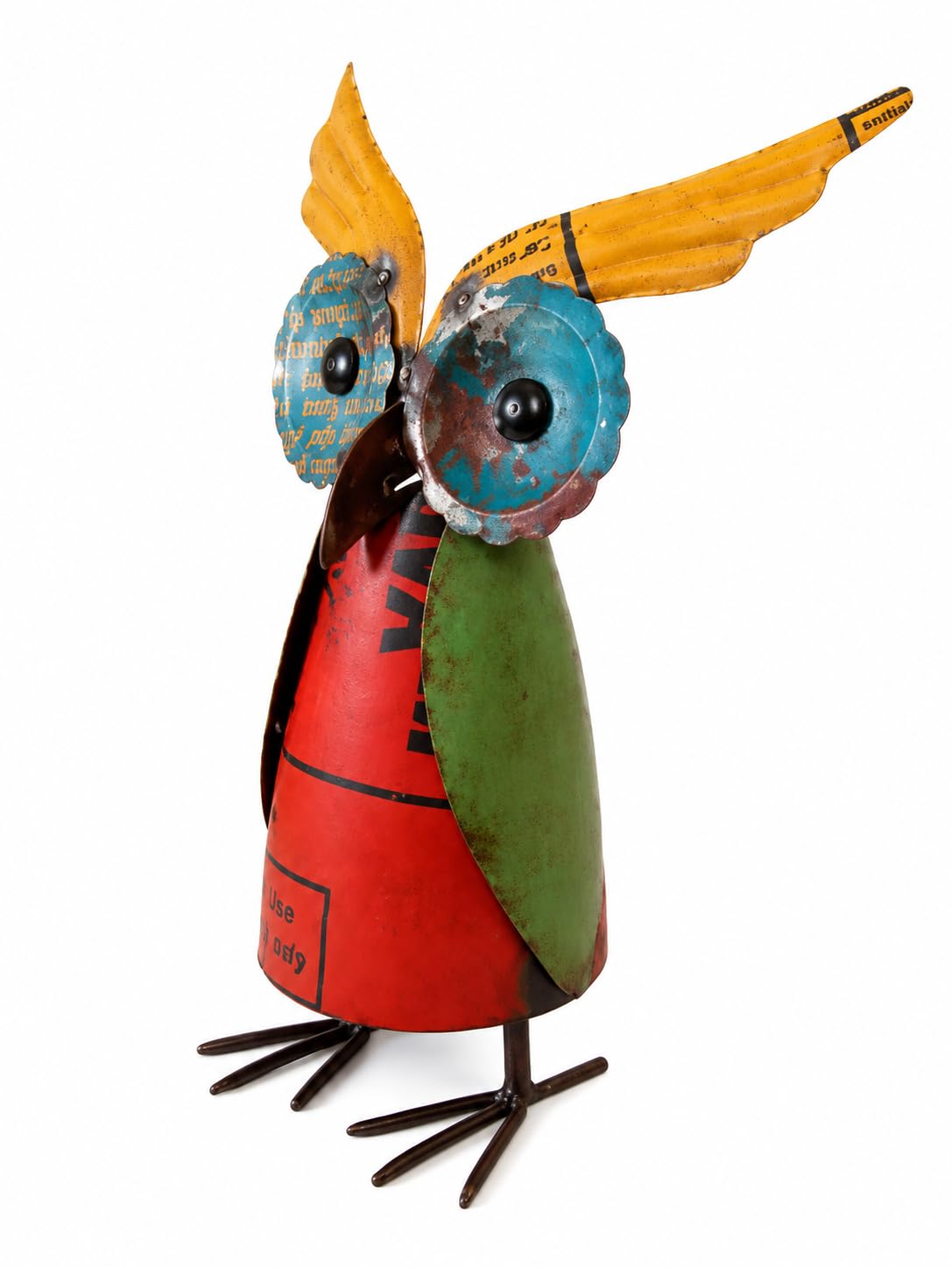 Bottle Top Recycled Iron Owl Figurine