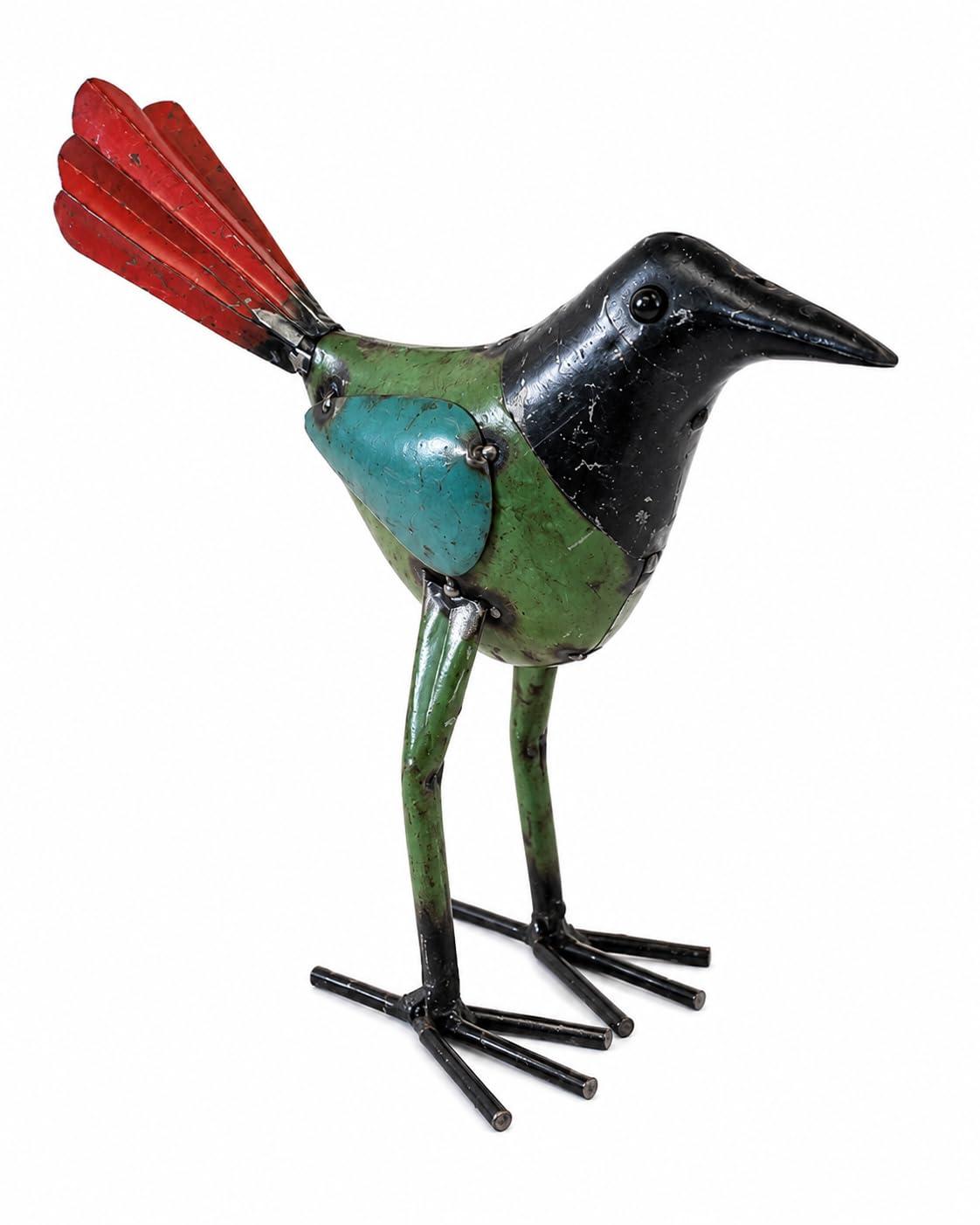 Recycled Iron Bird Figurine