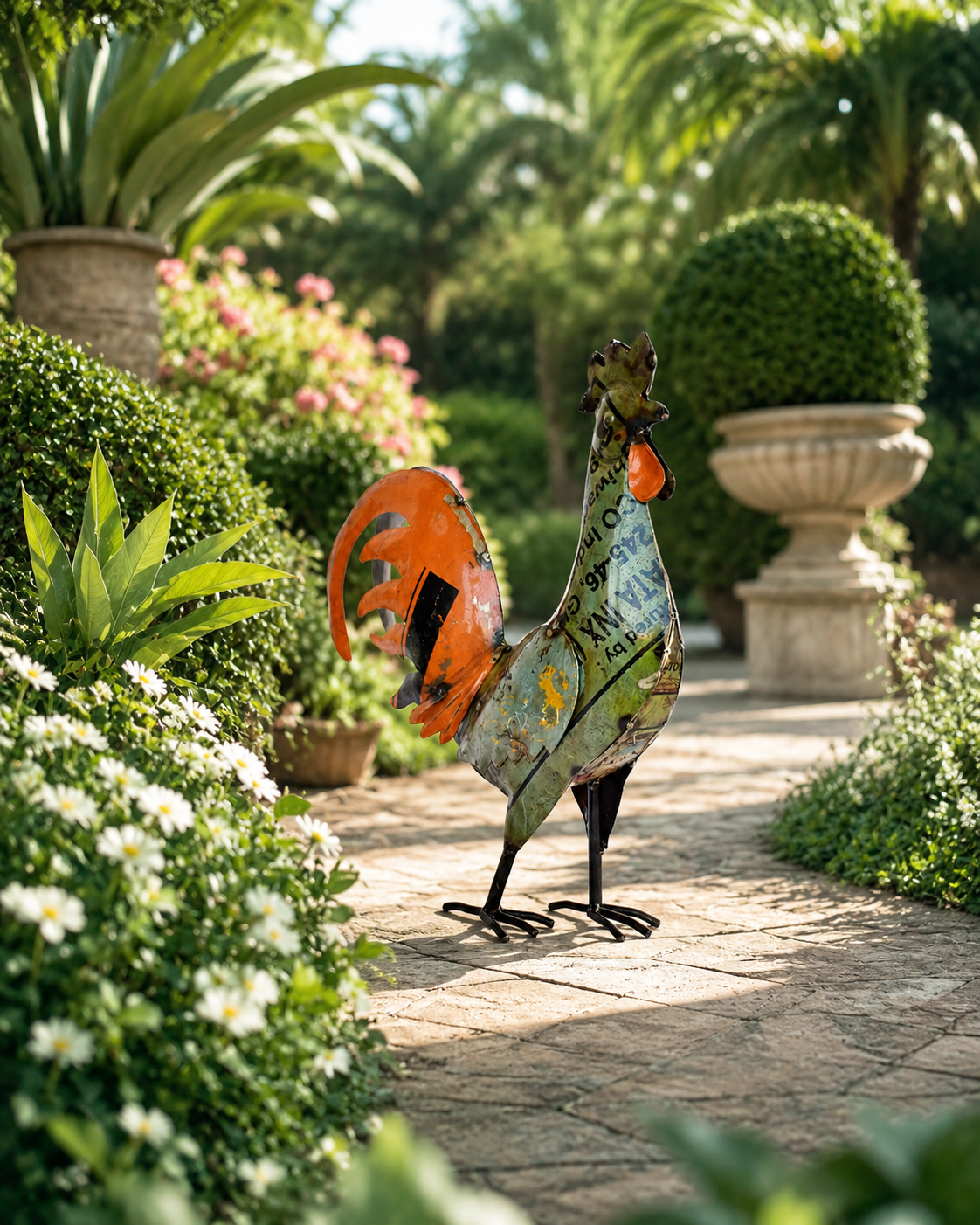 Recycle Iron Rooster (Small)