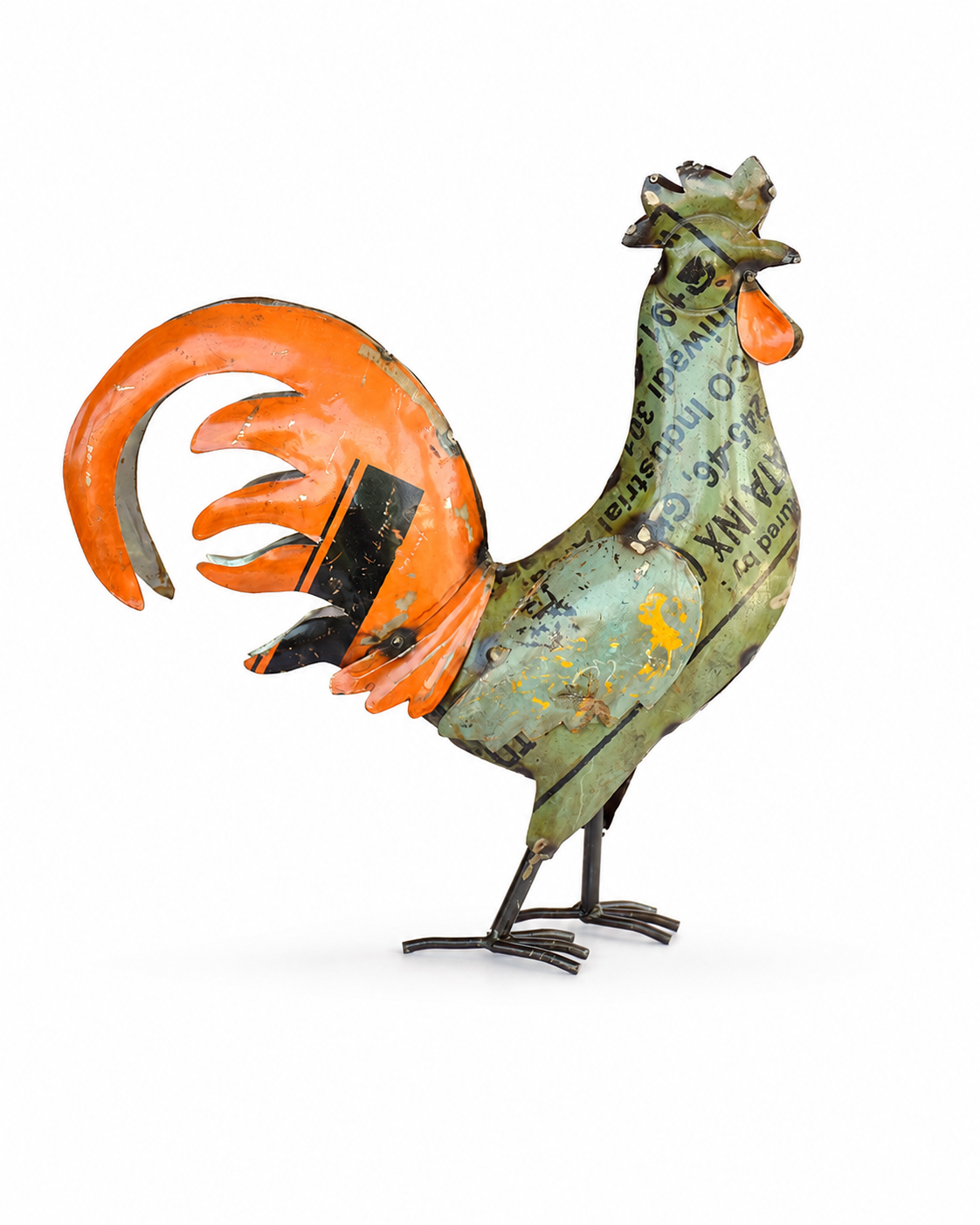 Recycle Iron Rooster (Small)