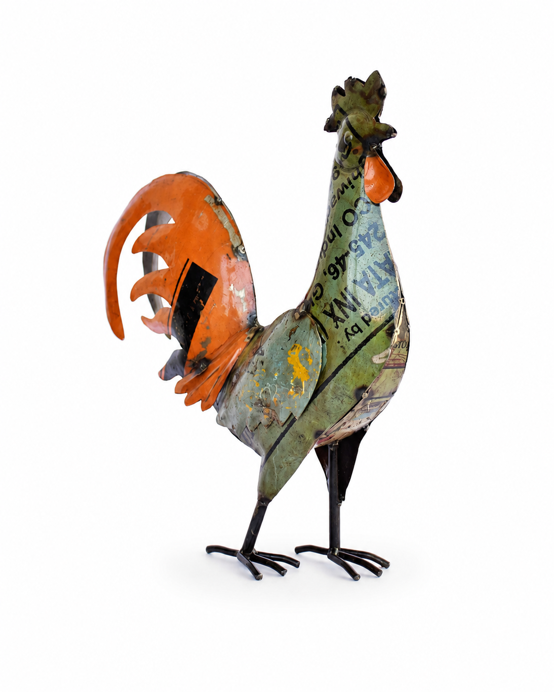 Recycle Iron Rooster (Small)