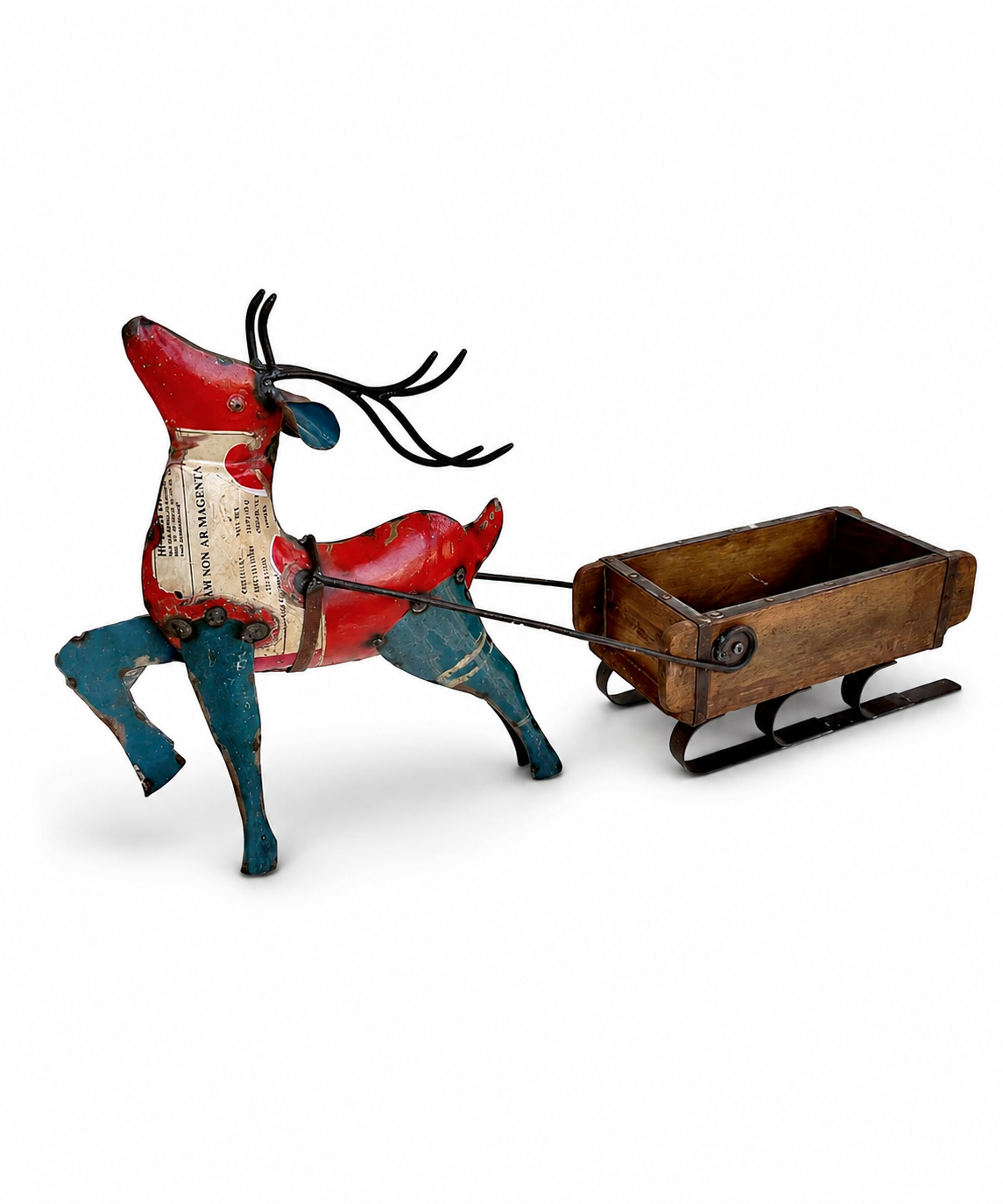 Deer With Brick Mould Flower Pot