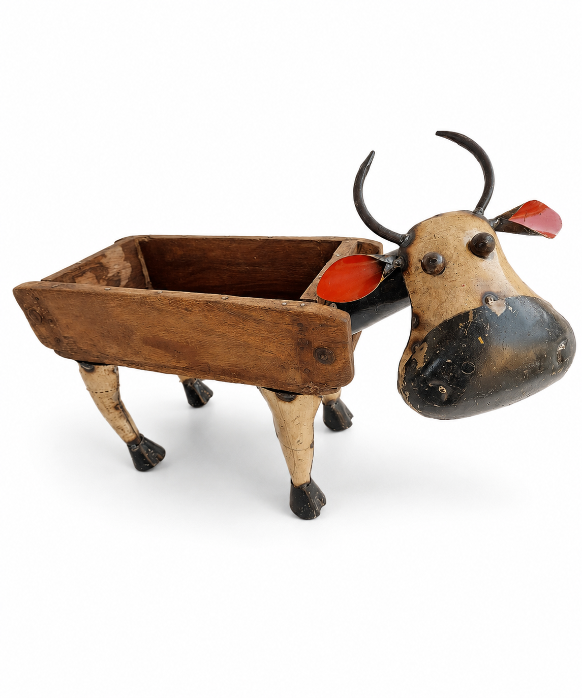 Cow With Brick Mould Flower Pot