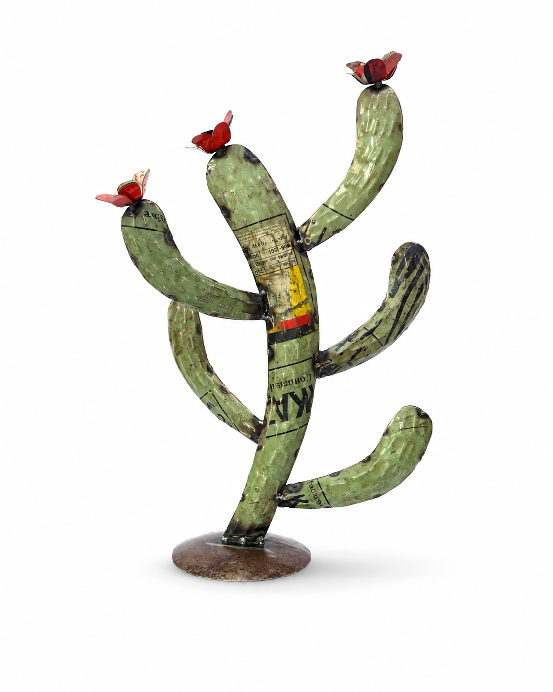 Recycled Iron Cactus Plant