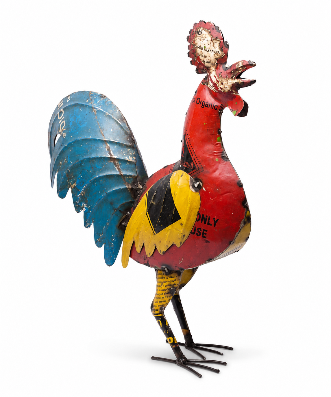 Recycled Iron Rooster (Large)
