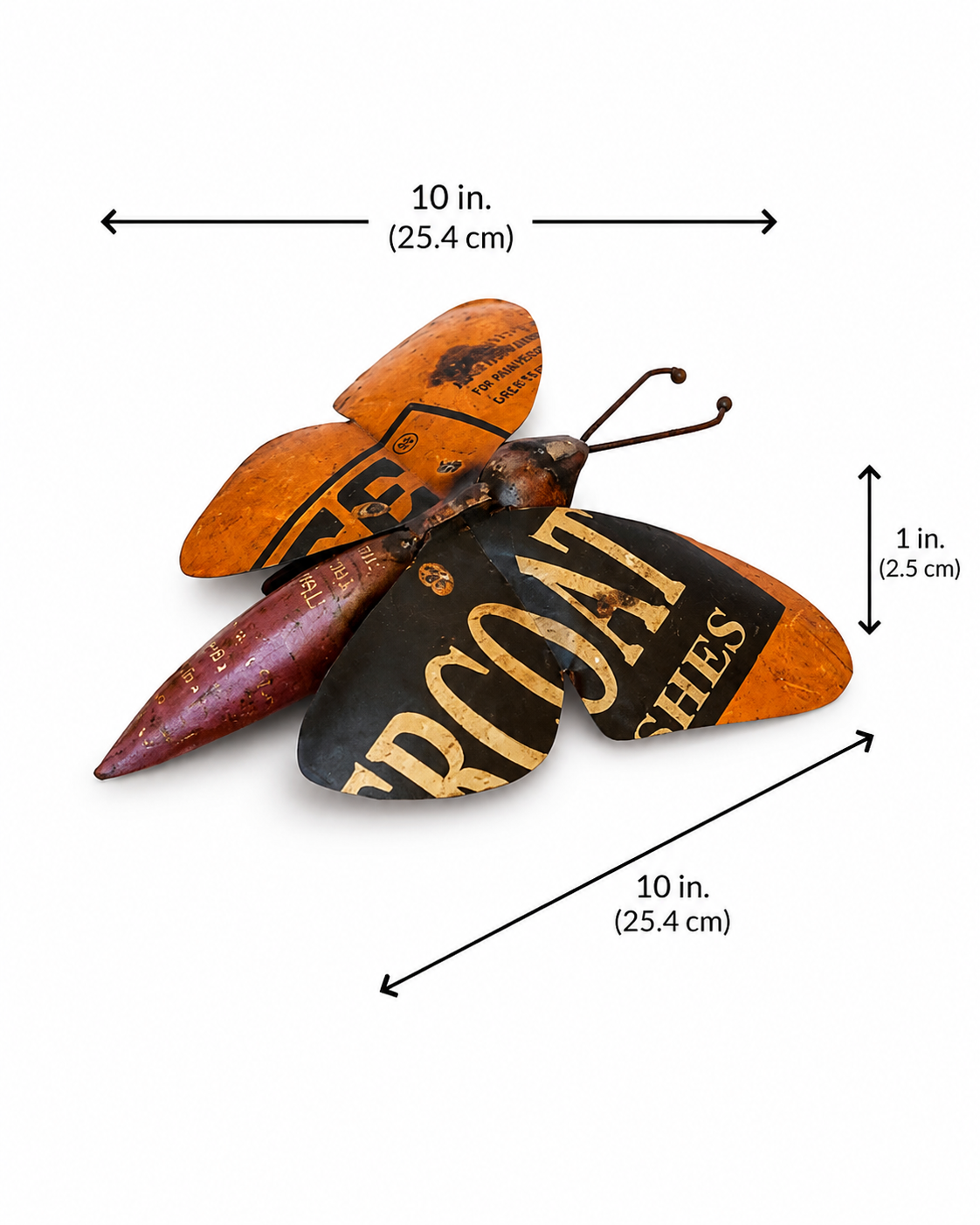 Recycled Iron Wall Mount Butterfly