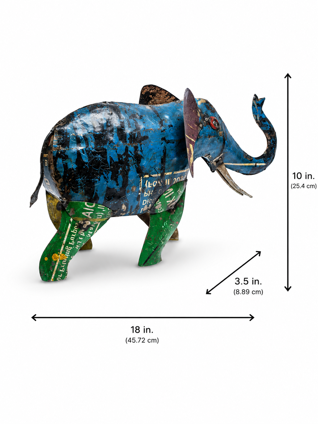 Recycled Iron Elephant (Big)