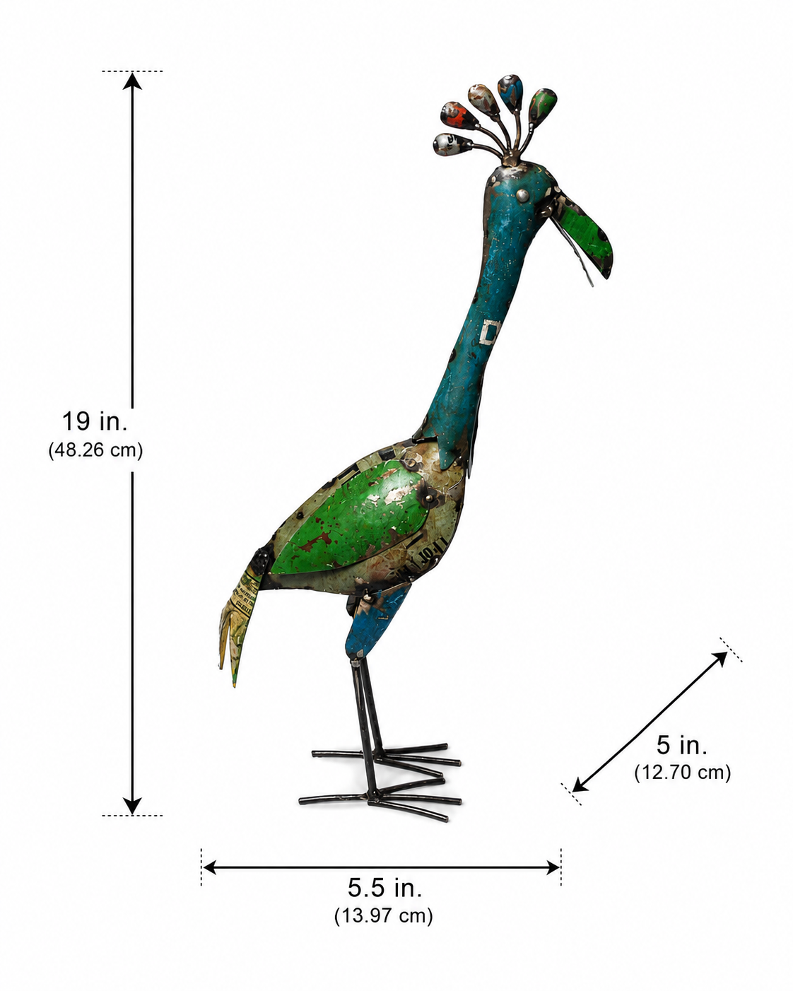Recycled Iron Peacock