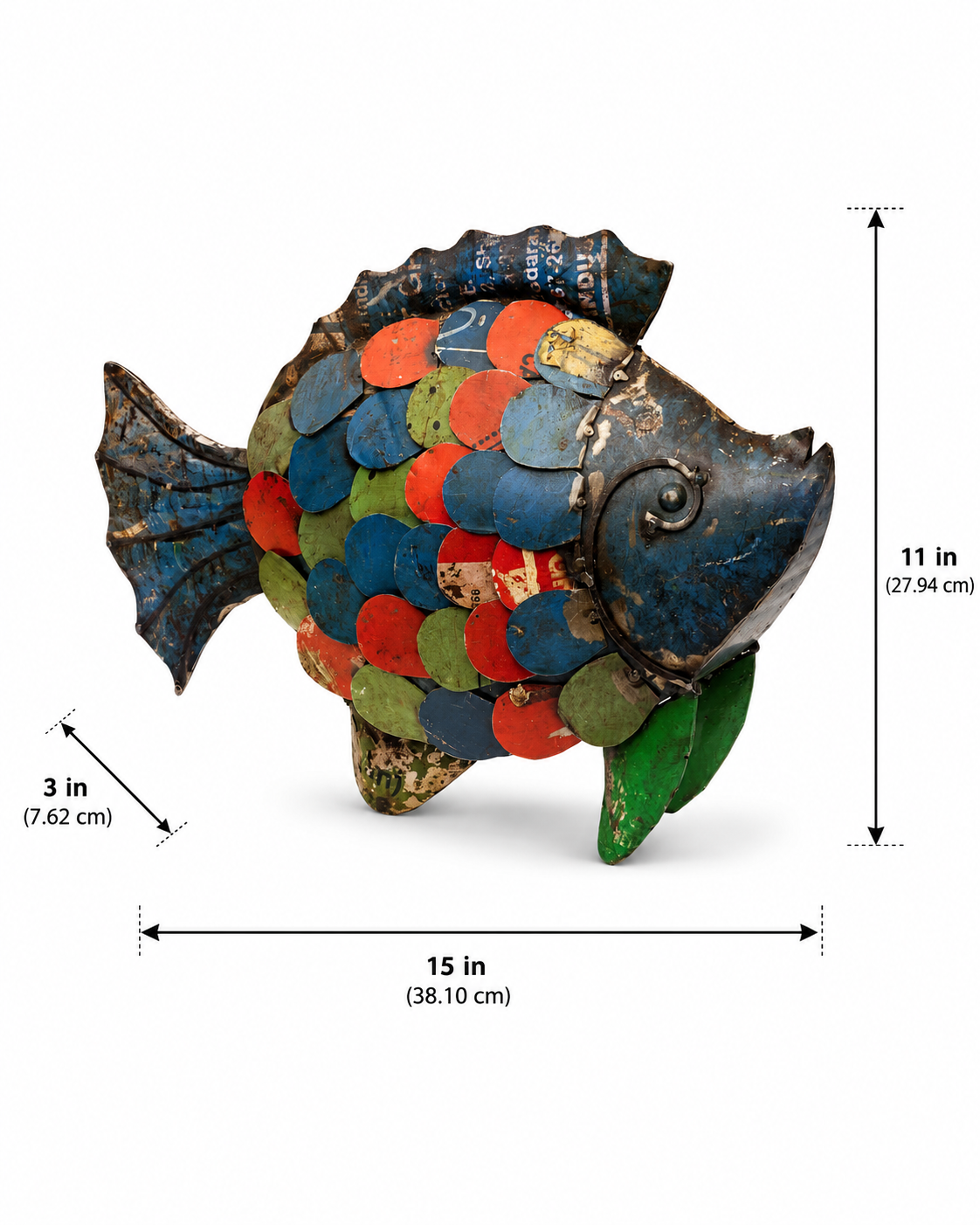 Recycled Iron Fish (Big)