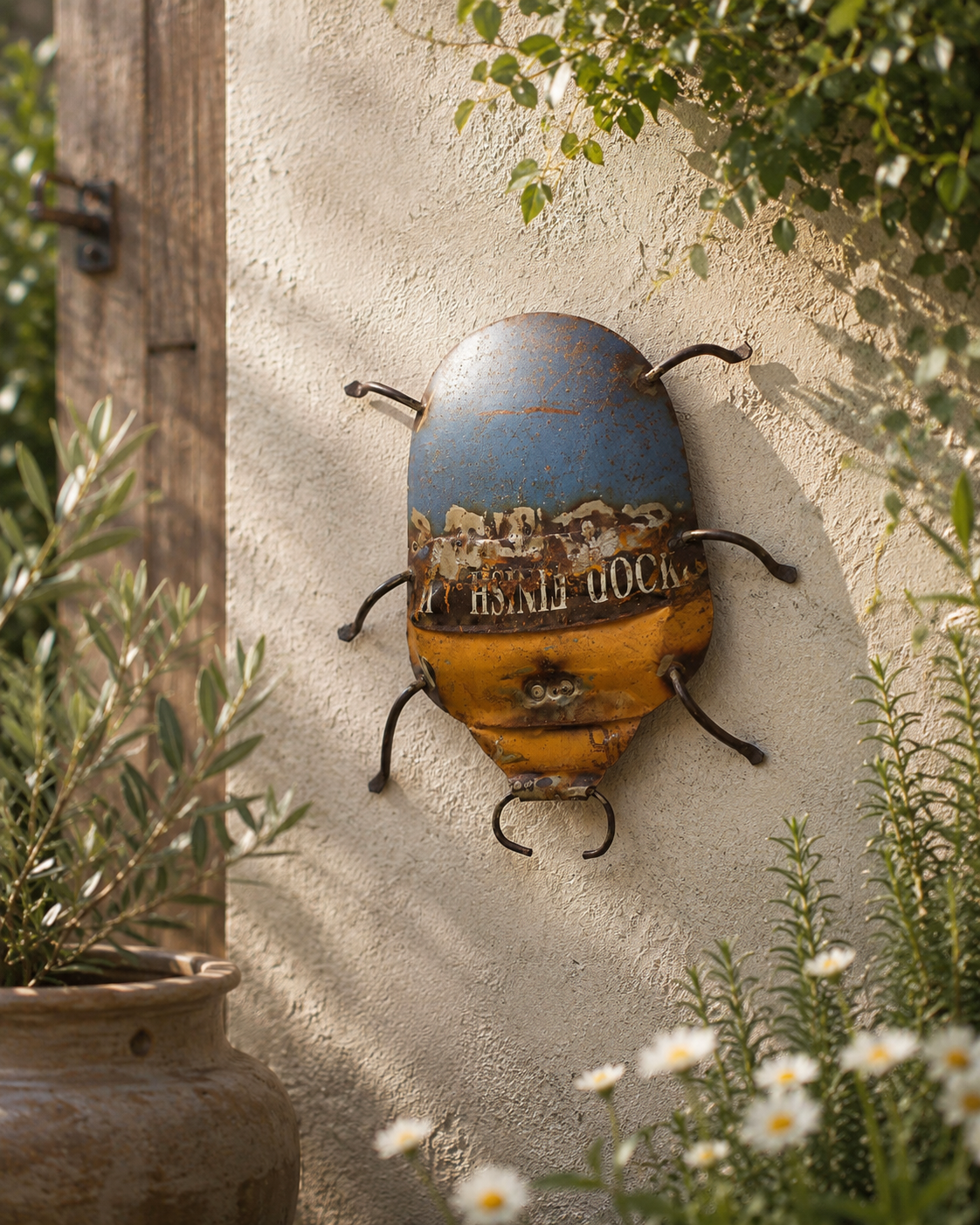 Recycled Iron Wall Mount Beetle