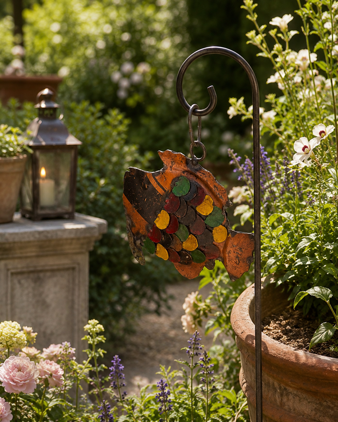 Recycled Iron Hanging Fish