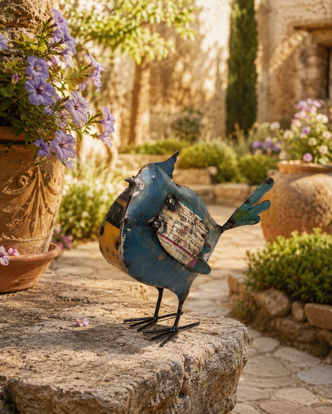 Recycled Iron Antique Bird