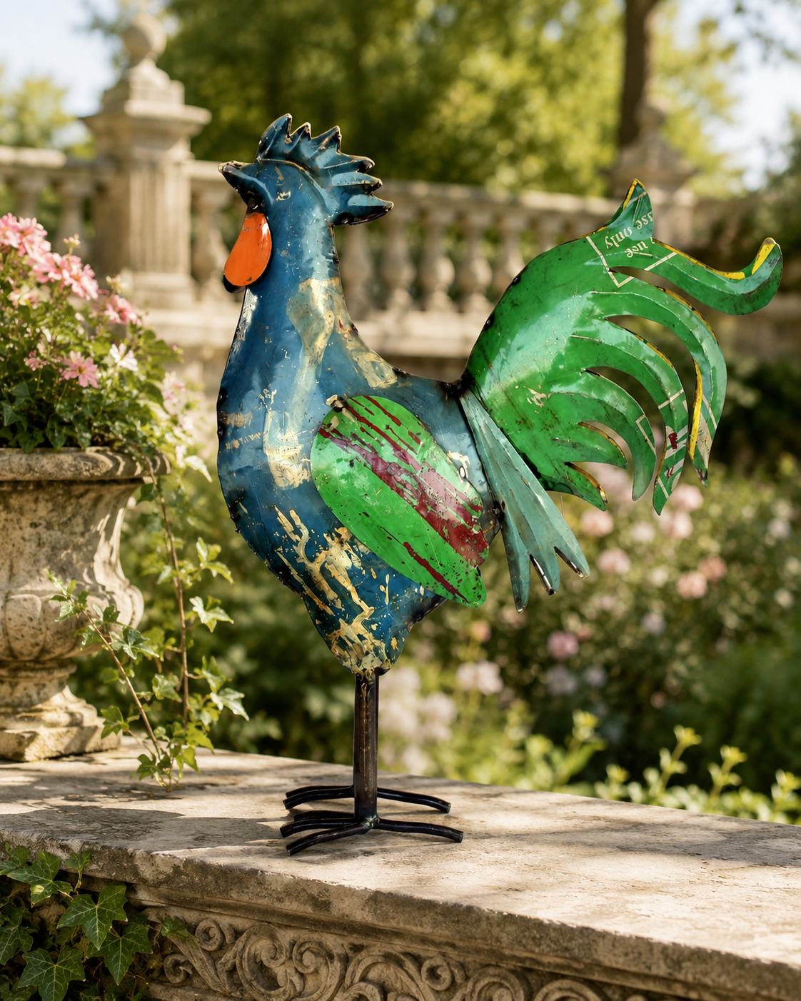 Recycle Iron Rooster (Medium)