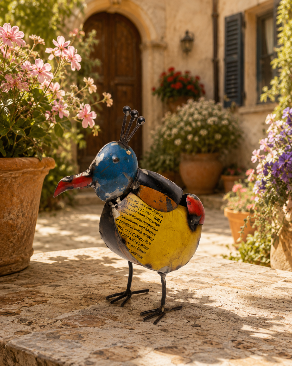 Recycle Iron Bird With Crest