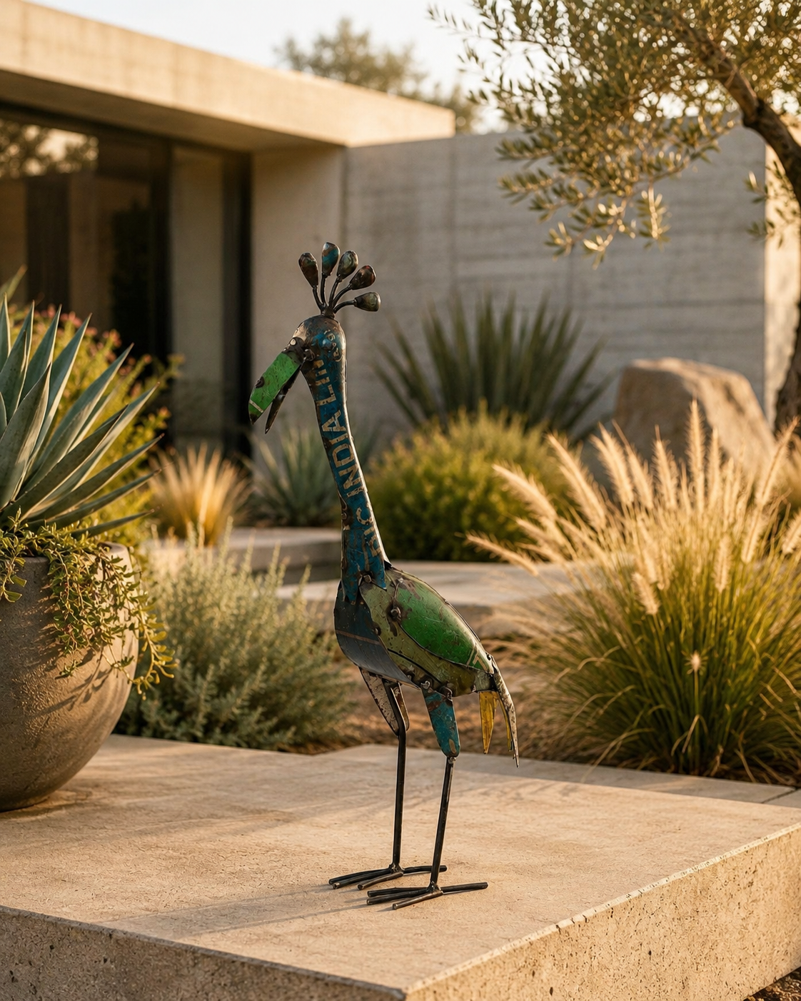 Recycled Iron Peacock