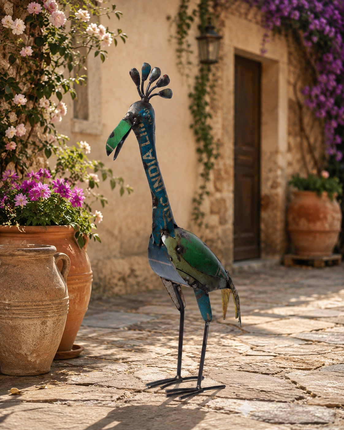Recycled Iron Peacock