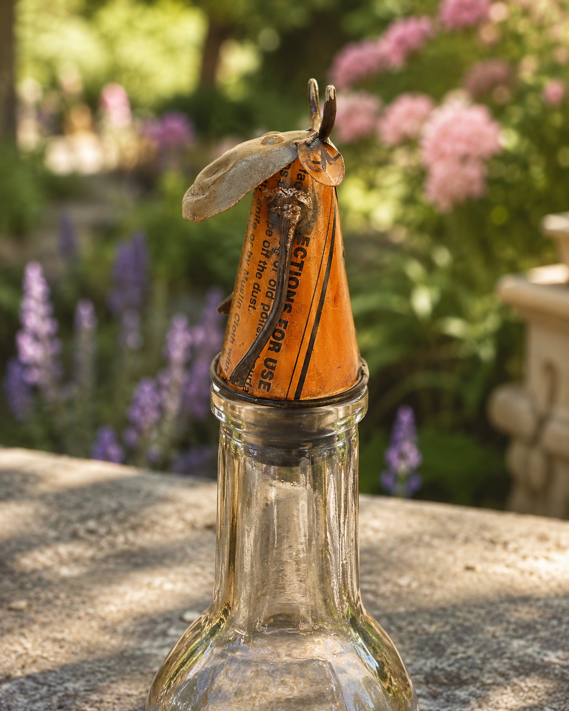 Recycled Iron Cow Bottle Top