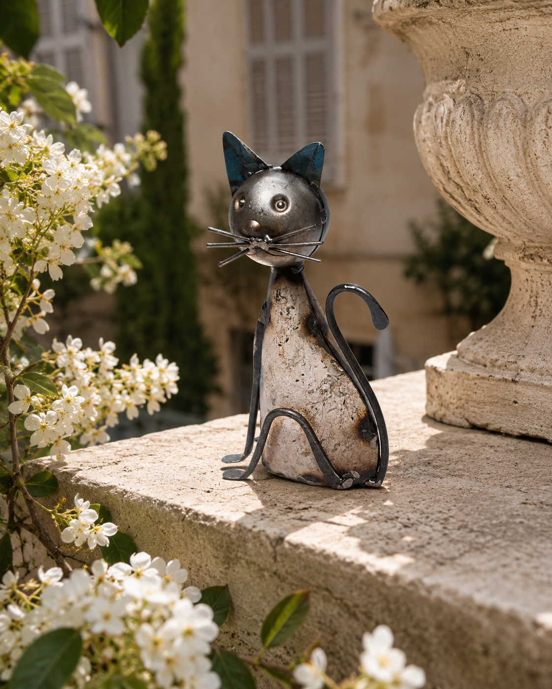 Recycled Iron Standing Cat