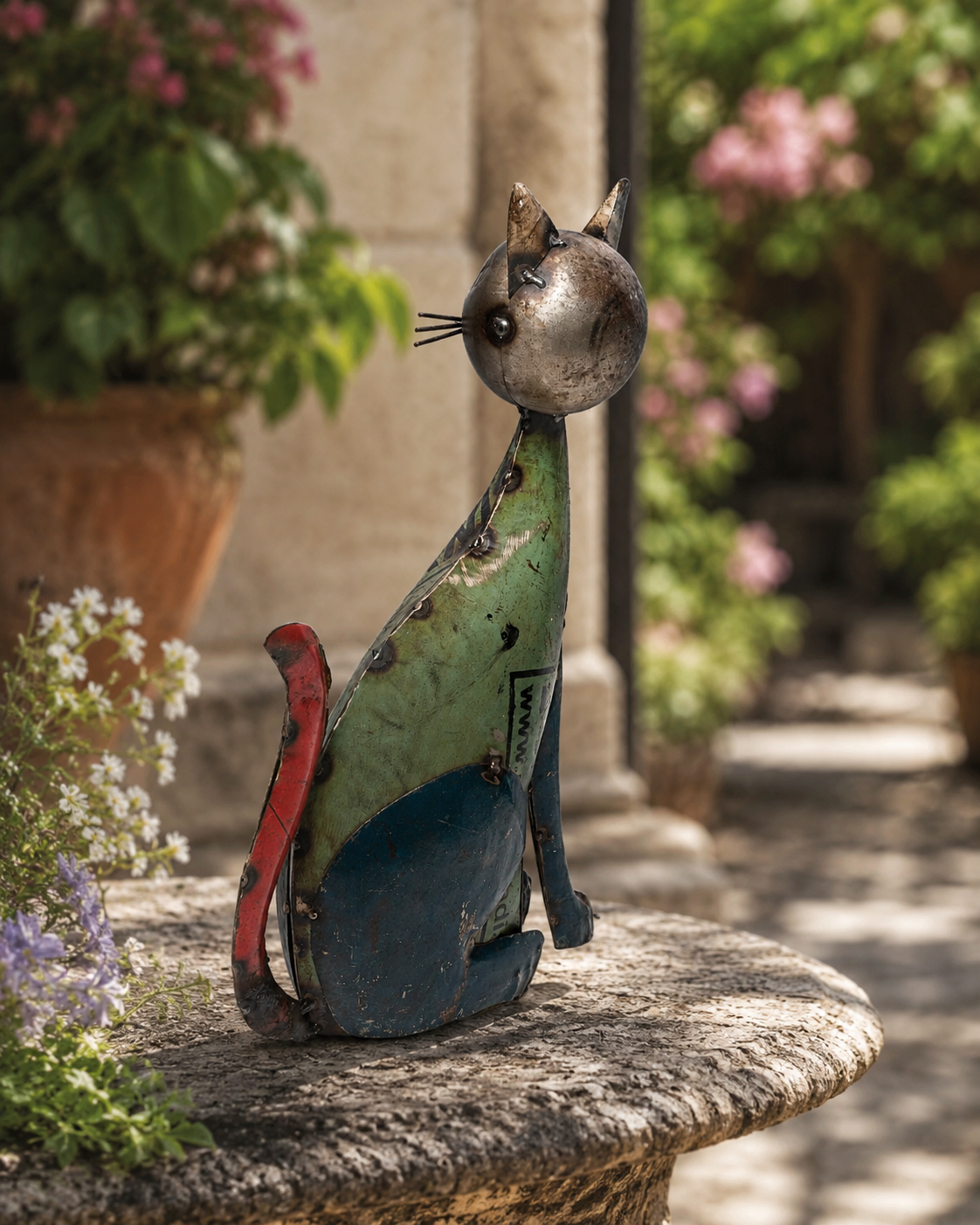 Recycled Iron Big Cat