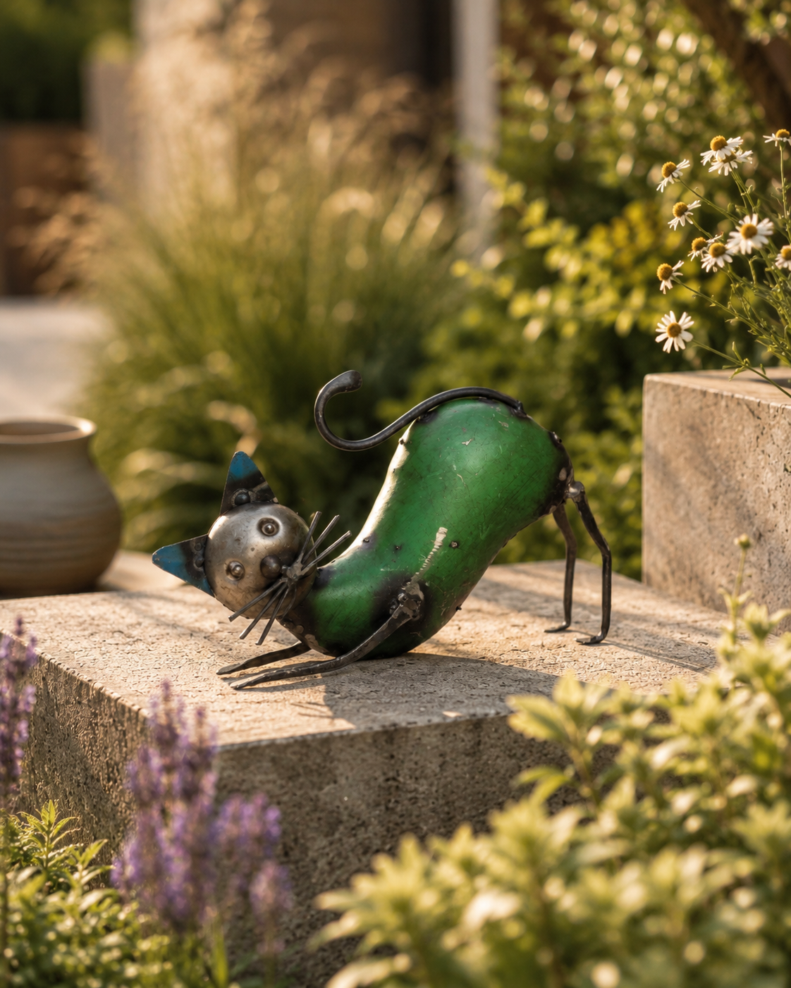 Recycled Iron Pandiculated Cat