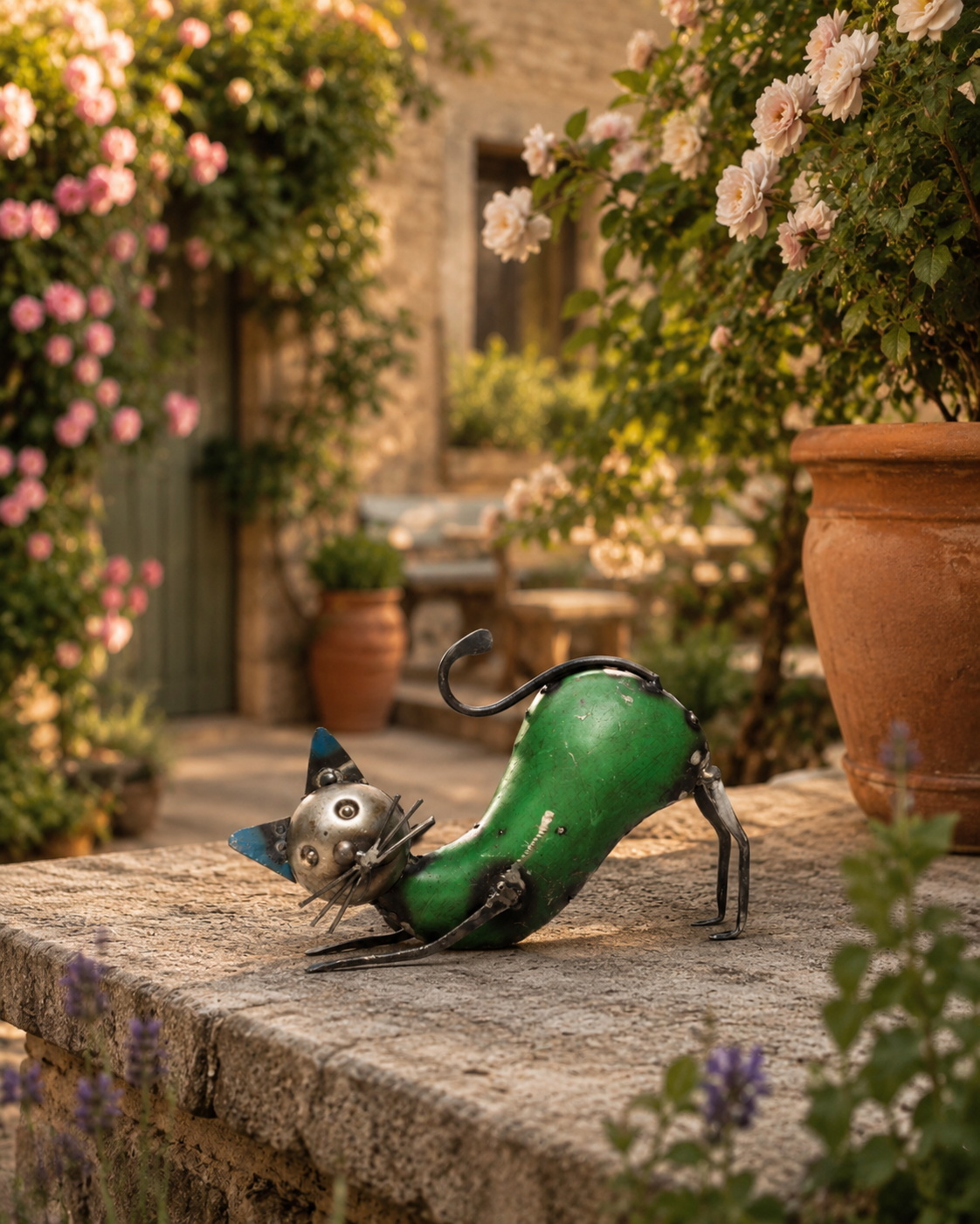 Recycled Iron Pandiculated Cat