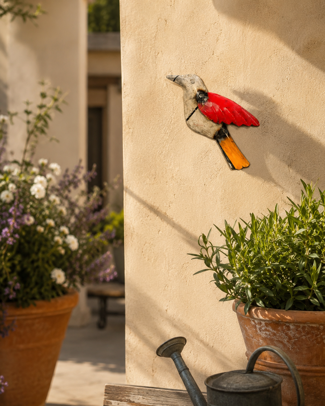 Recycled Iron Bird Wall Mount