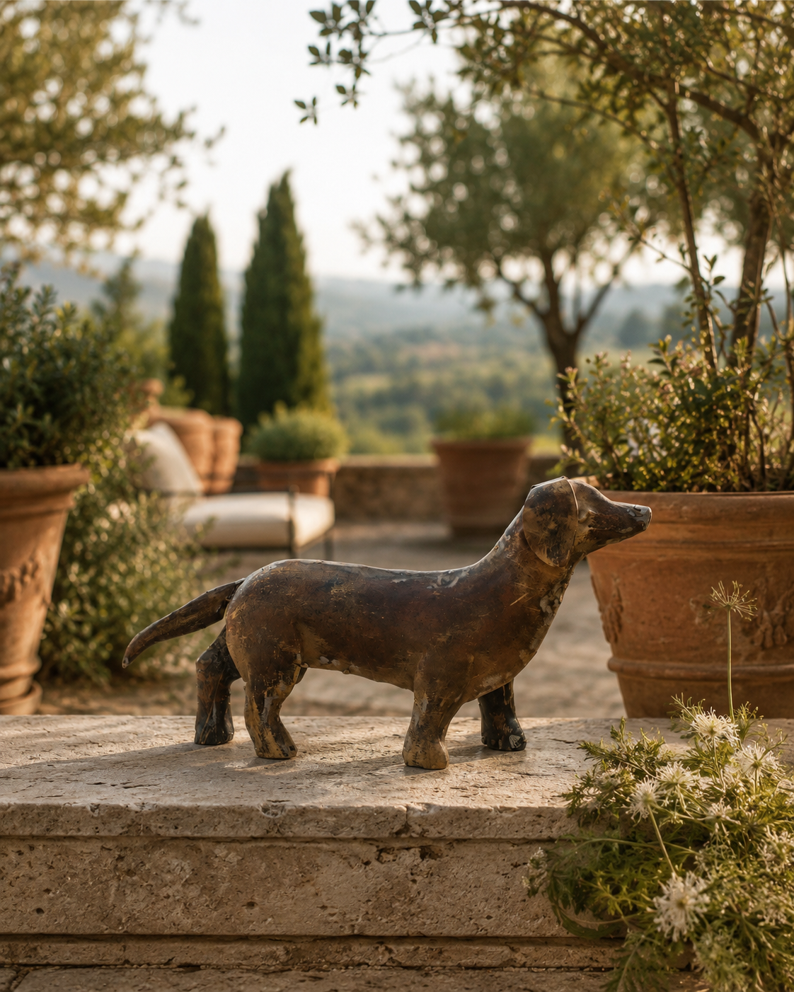 Vintage Golden Dog Decorative