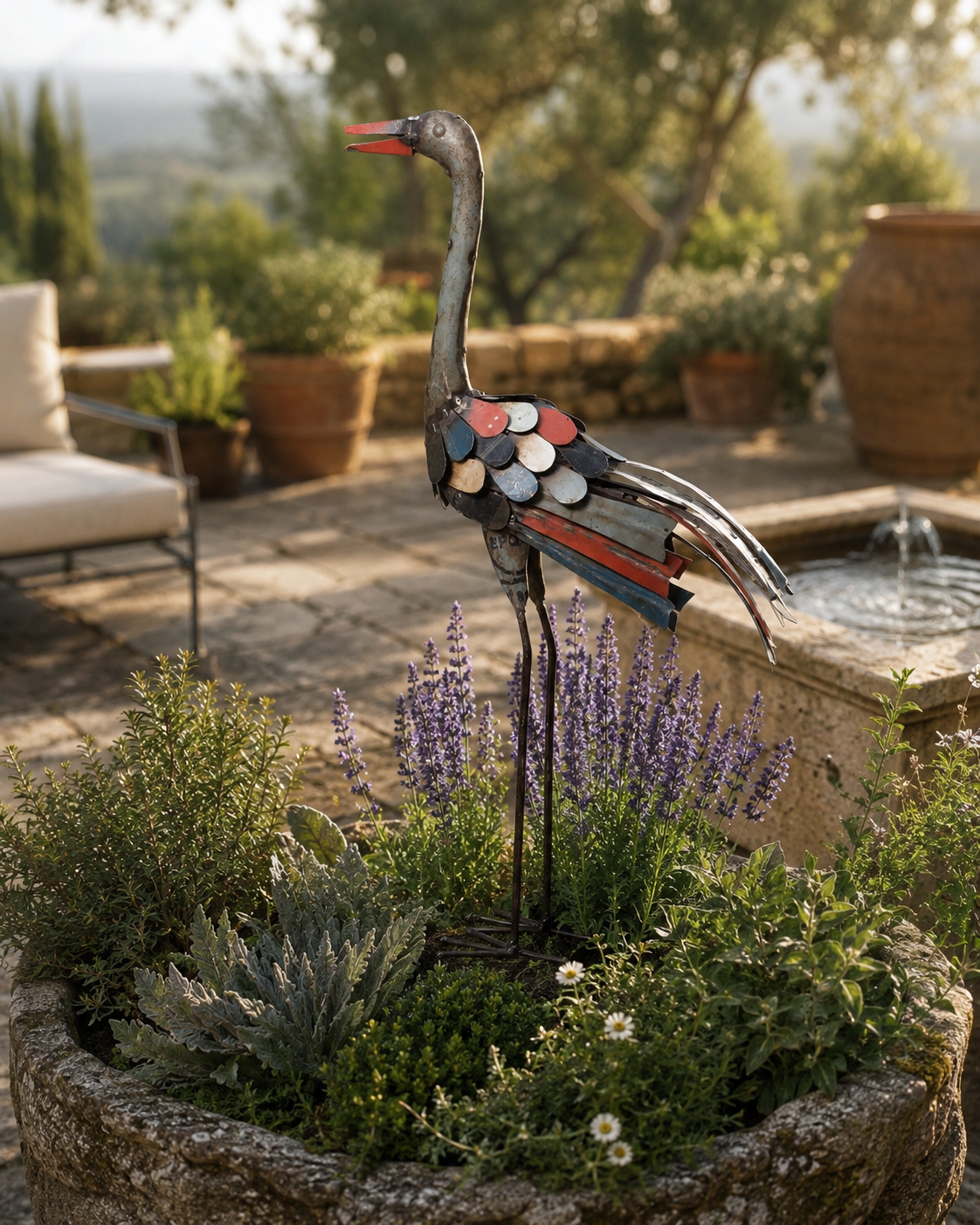 Recycled Iron Ostrich