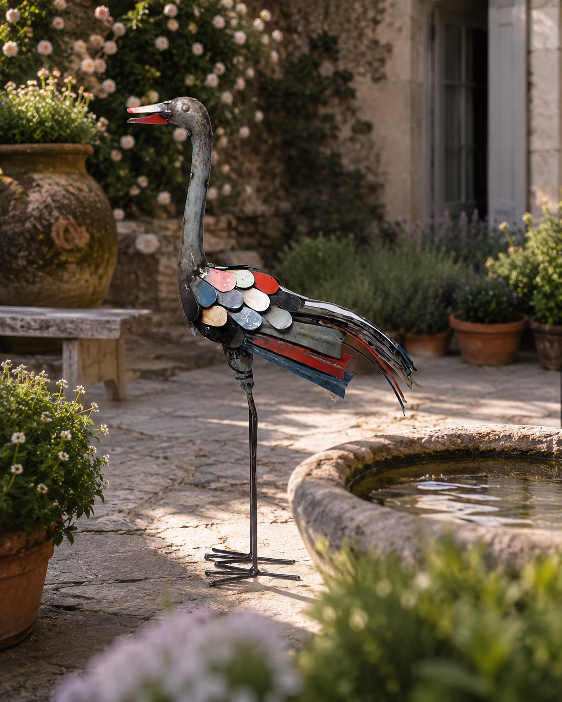 Recycled Iron Ostrich