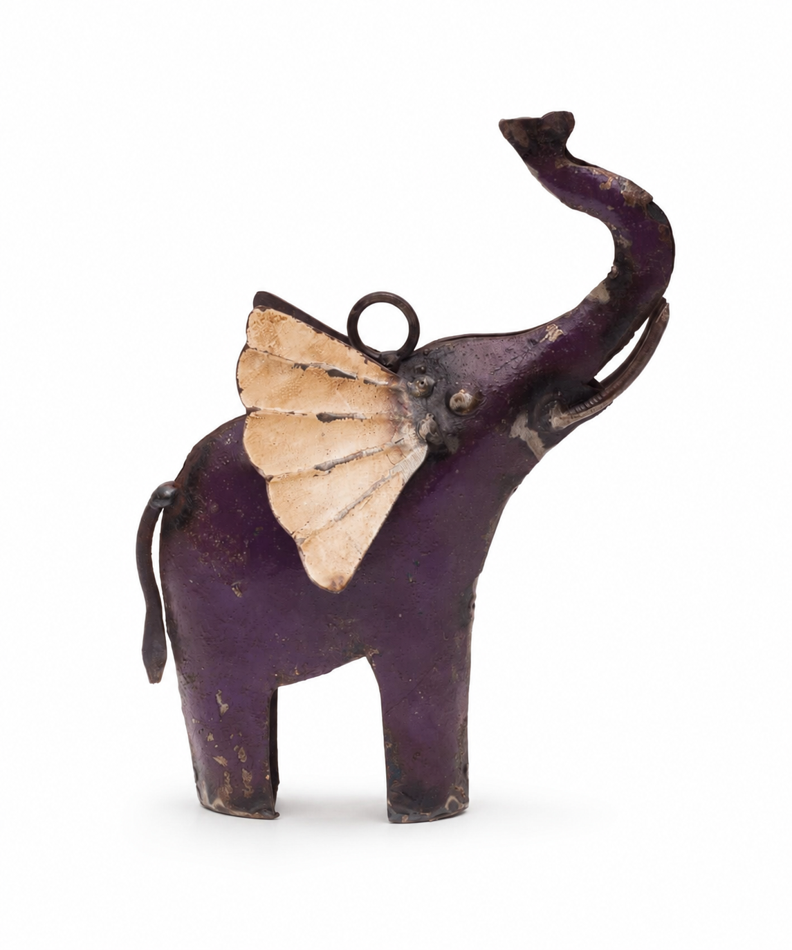 Recycled Iron Hanging Elephant