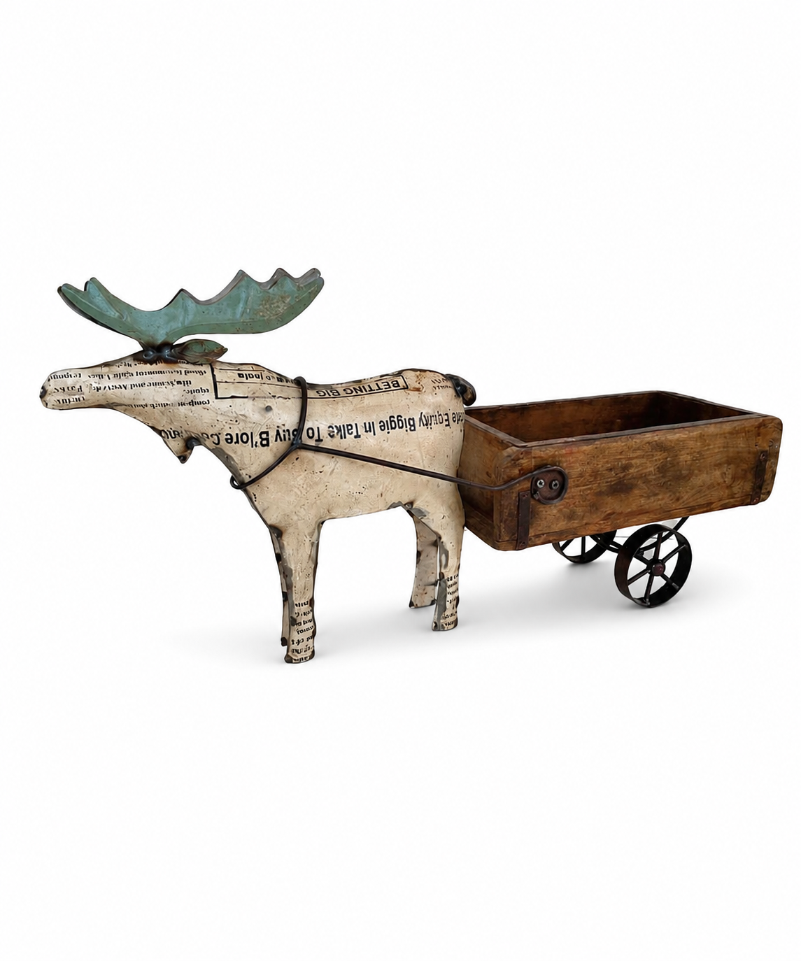 Moose With Brick Mould Cart