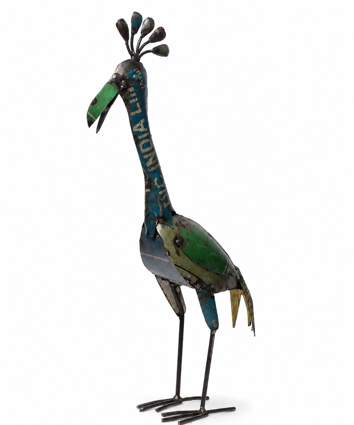 Recycled Iron Peacock