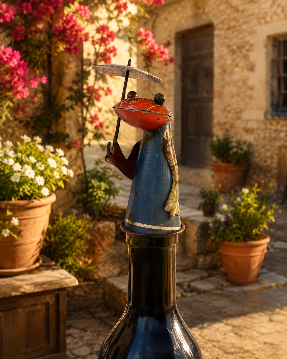 Recycled Iron Frog Bottle Top