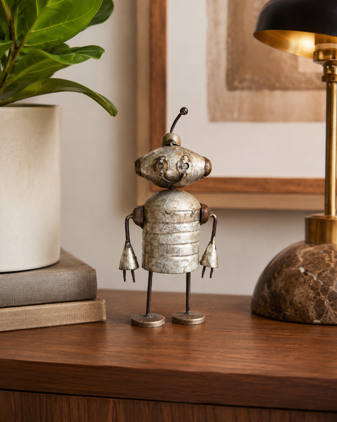 Recycled Iron Deco Table Alien