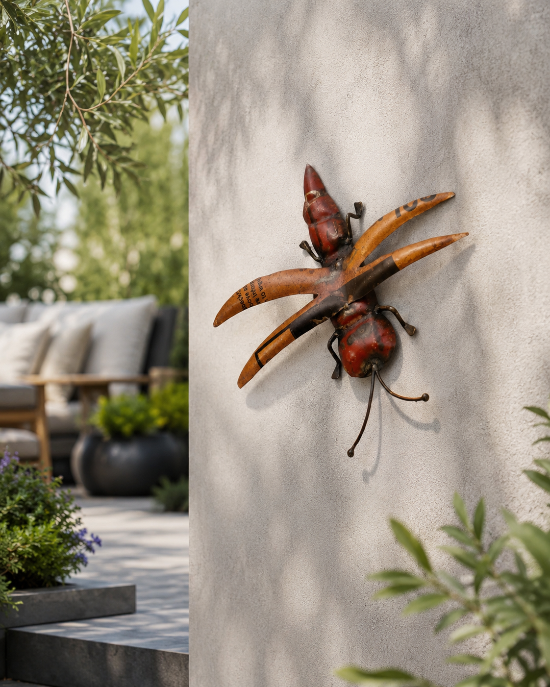 Recycled Iron Wall Mount Grasshopper