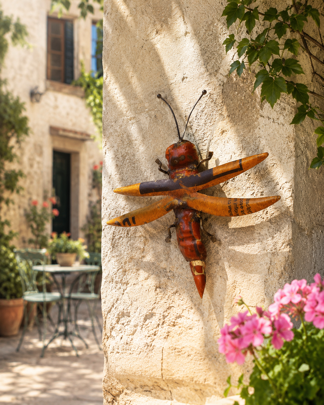 Recycled Iron Wall Mount Grasshopper