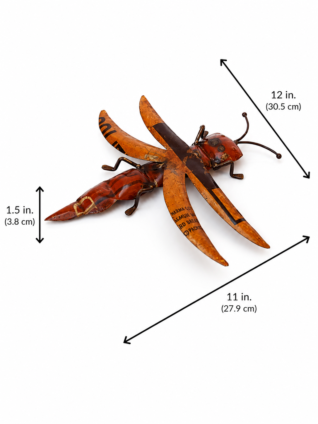 Recycled Iron Wall Mount Grasshopper