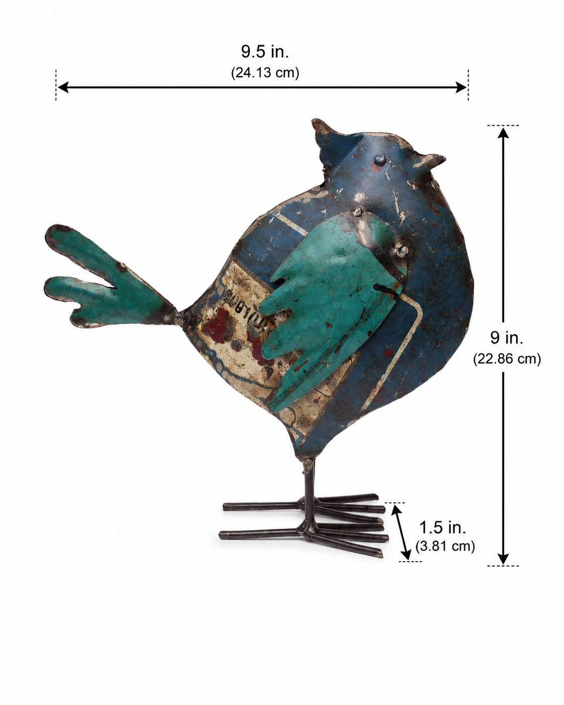 Recycled Iron Antique Bird