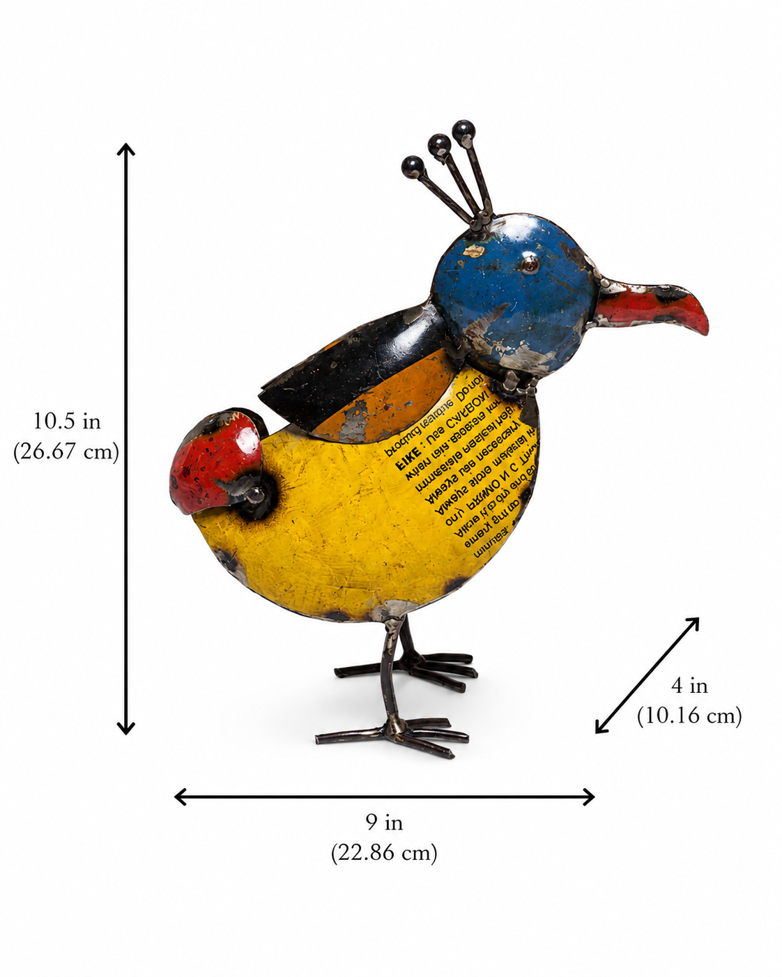 Recycle Iron Bird With Crest
