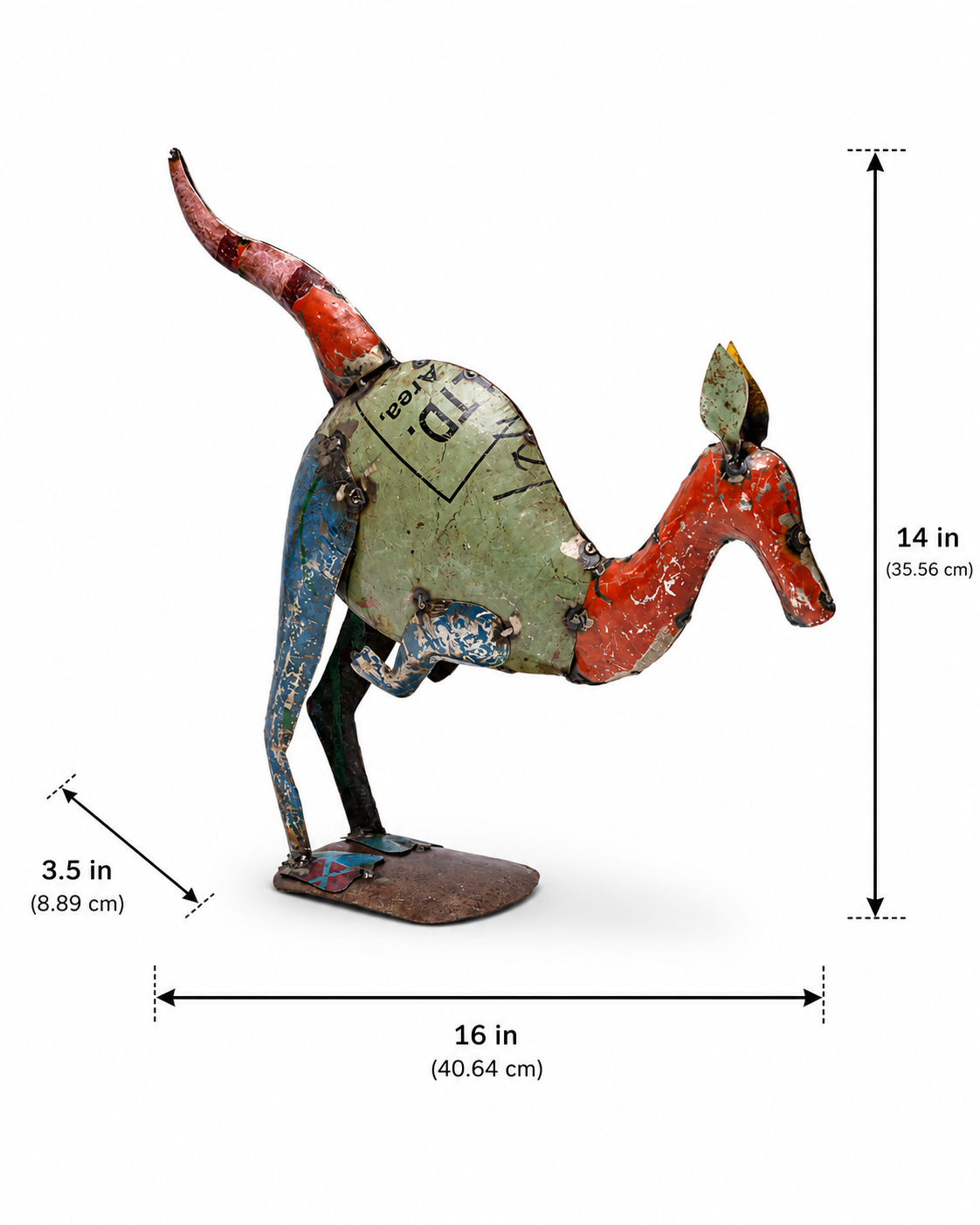 Recycled Iron Kangaroo