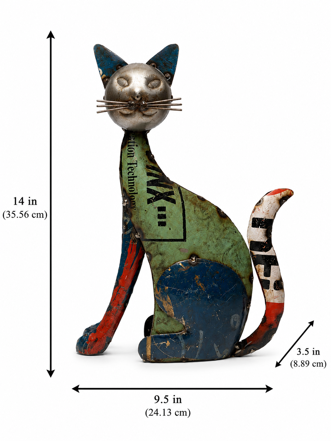Recycled Iron Big Cat