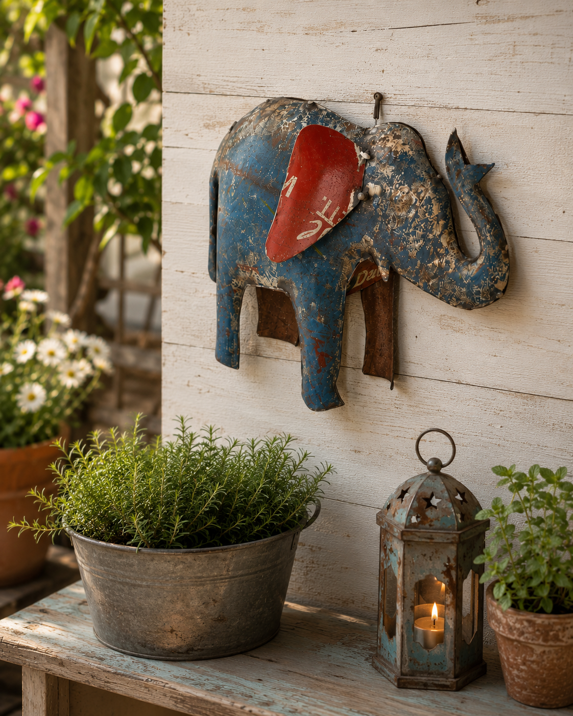 Recycled Iron Elephant