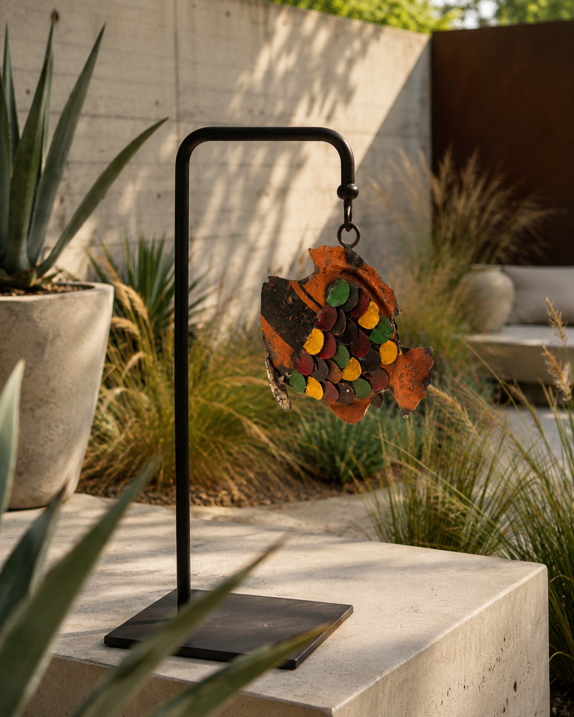 Recycled Iron Hanging Fish