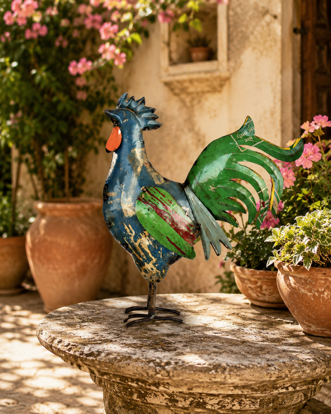 Recycle Iron Rooster (Medium)