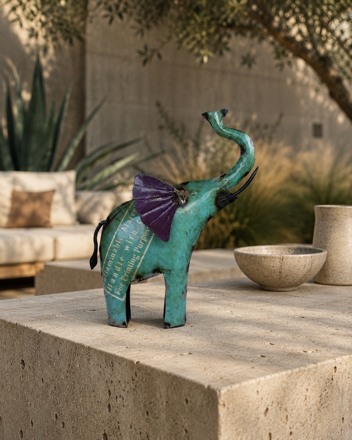 Recycled Iron Elephant