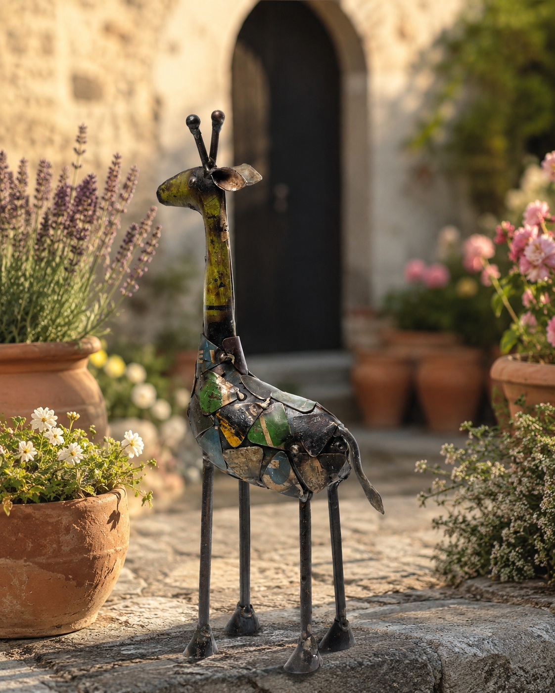 Recycled Iron Giraffe