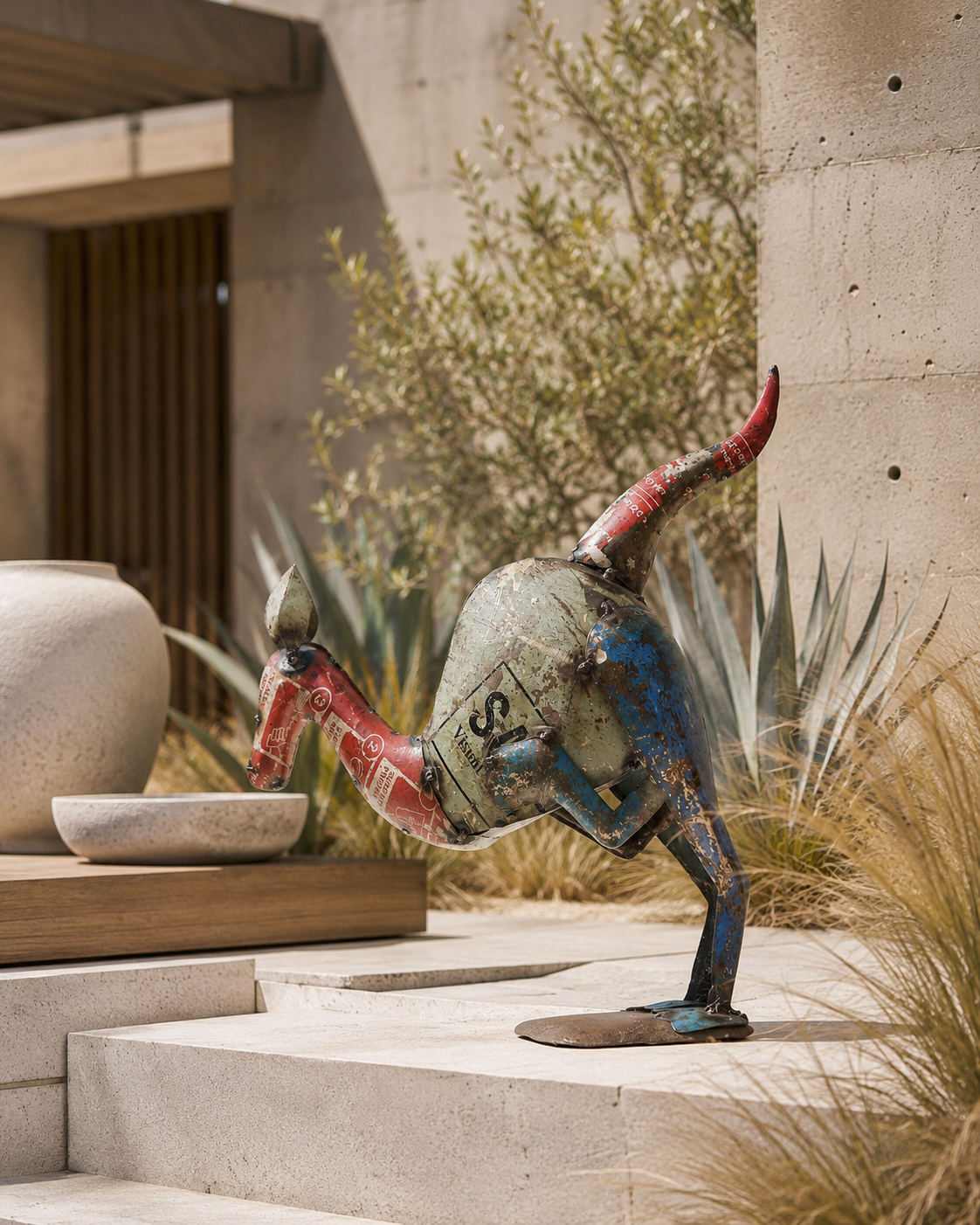 Recycled Iron Kangaroo