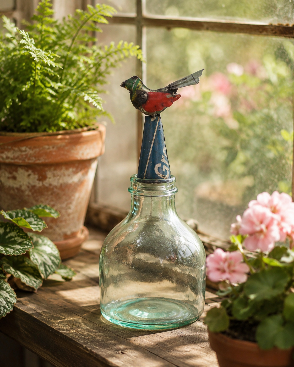 Recycled Iron Bird (Bottle Top)