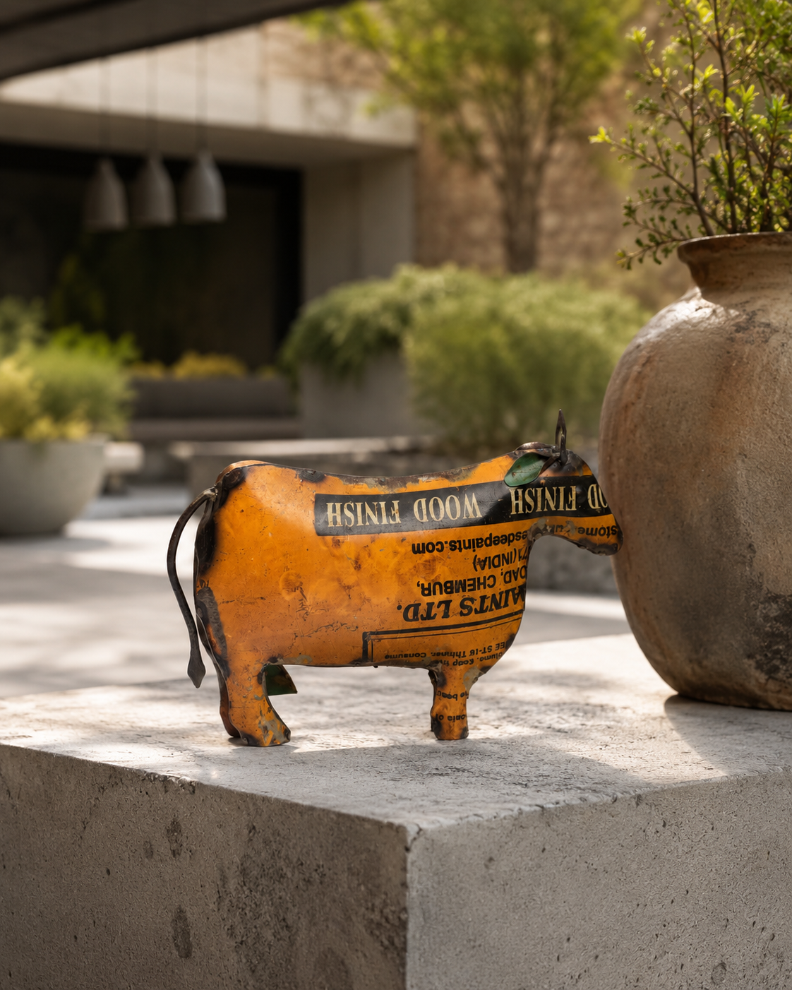 Recycled Iron Cow