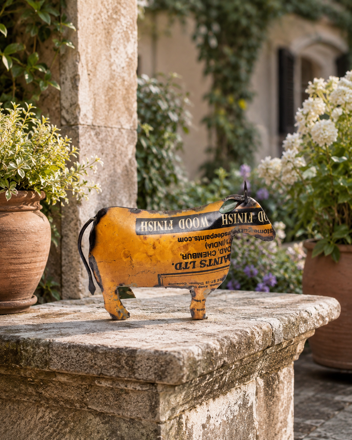 Recycled Iron Cow